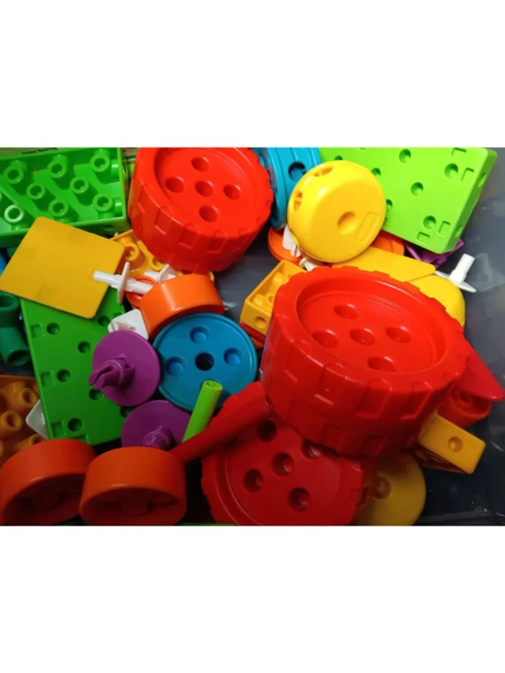 Plastic Tinker Toys  Mixed Lot of Random Parts and Pieces